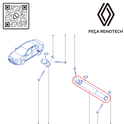 RN 09120R-PX 562109120R AMORT. TRAS. FLUENCE IMP - 4